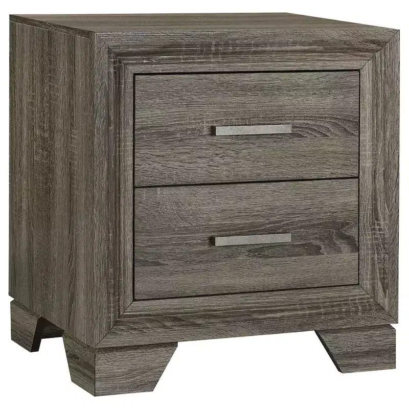 Coaster,Wright 2-drawer Nightstand Bedside Table Brown Oak