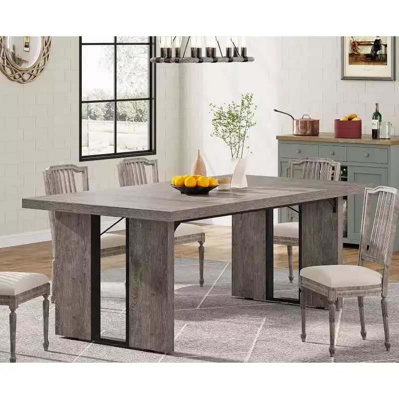 LITTLE TREE 70.9" Rectangular Dining Table Gray