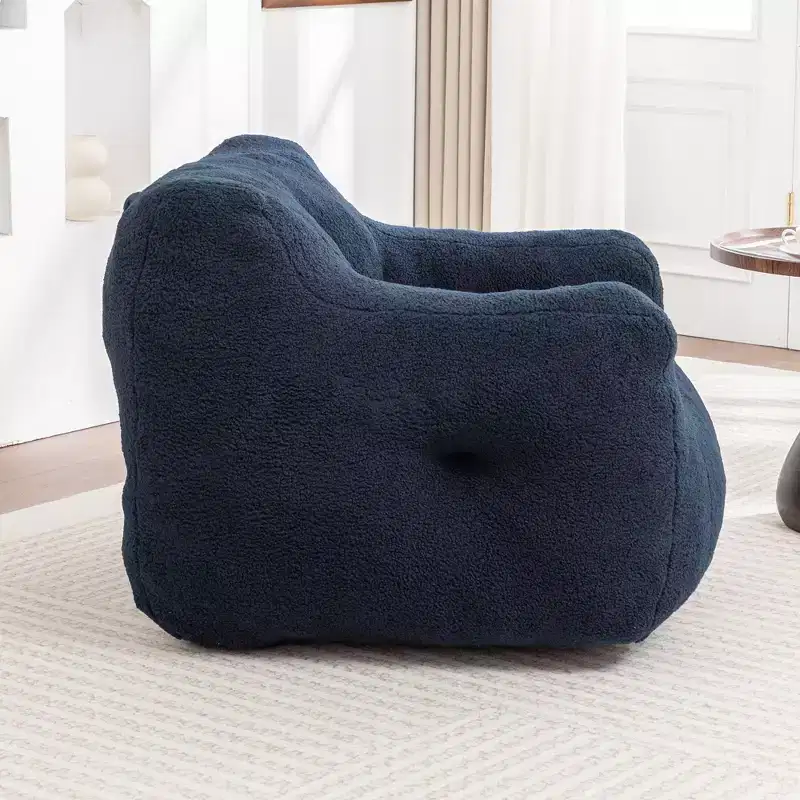 Bean Bag Chair with Arms, Teddy Giant Bean Bag Sofa with High-Density Foam, Floor Chairs for Adults, Bean Bag Couch for Living Room