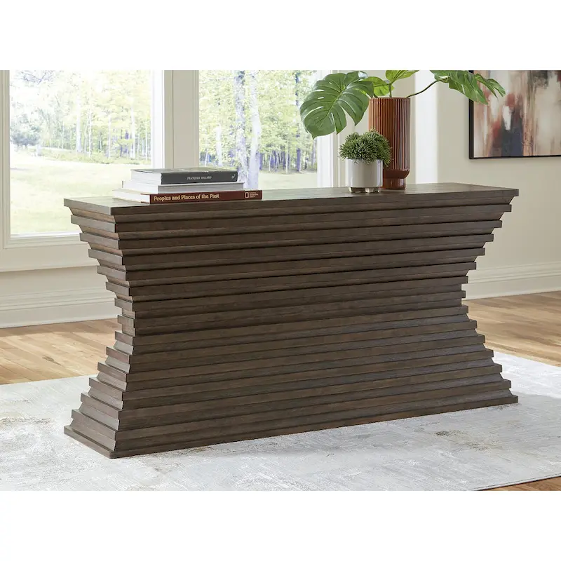 Brown Sofa Table - 72 W x 18 D x 34.75 H