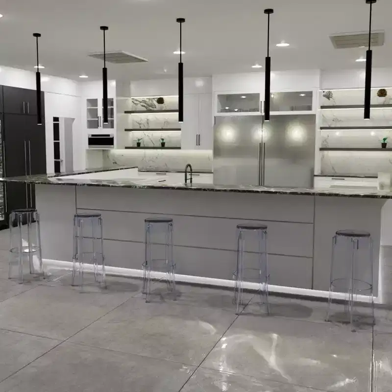 Modern Barstool with Clear Acrylic Seat and Legs, Transparent Bar Height Chair for Kitchen Island or Home Bar