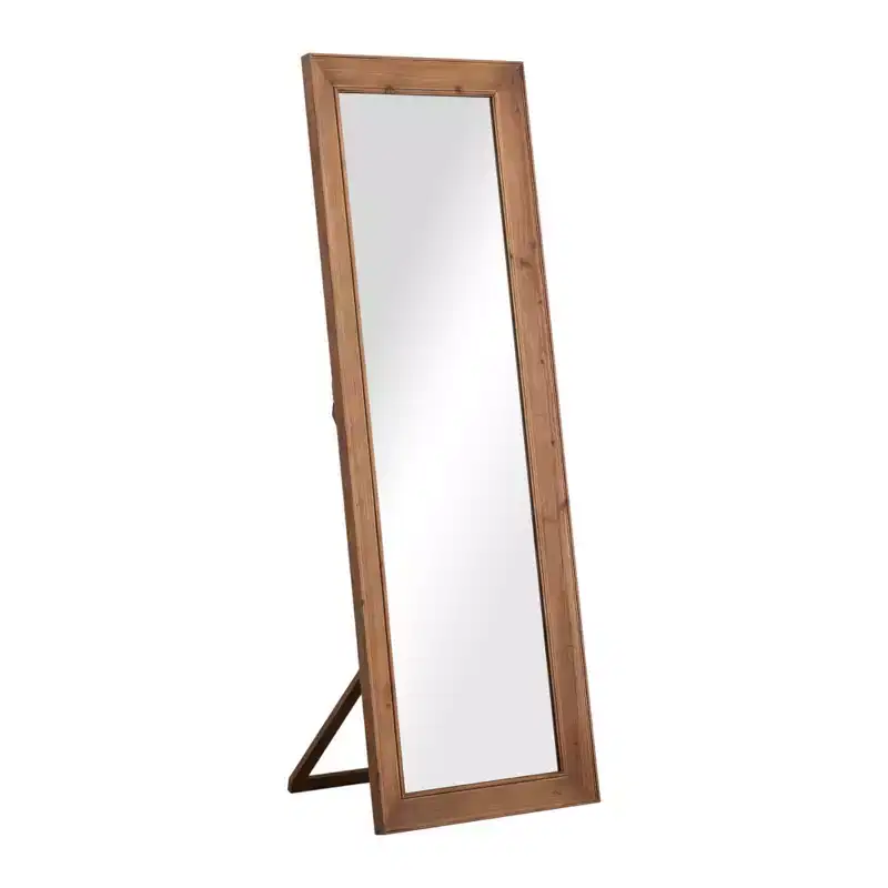 Solid Wood Full-Length Floor Mirror with Stand, 65