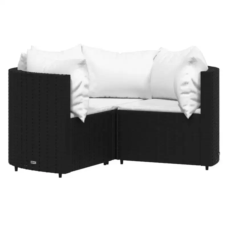 vidaXL Patio Furniture Set Modern Lounge Set with Cushions Poly Rattan