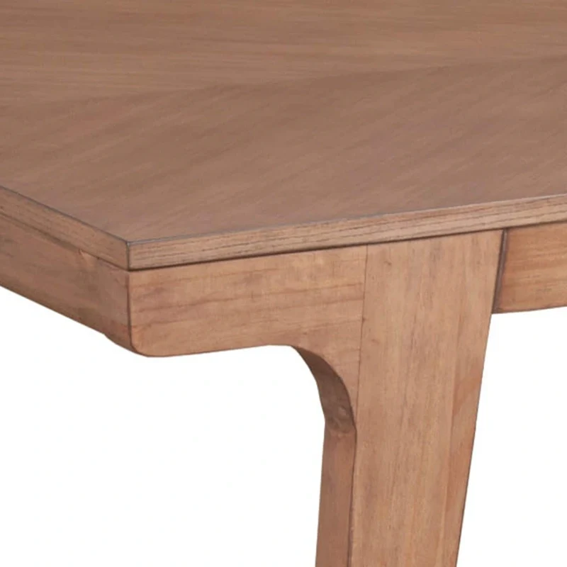 Dining Table, Natural, Seats 6, Tapered Legs, 78W x 38D x 30H in
