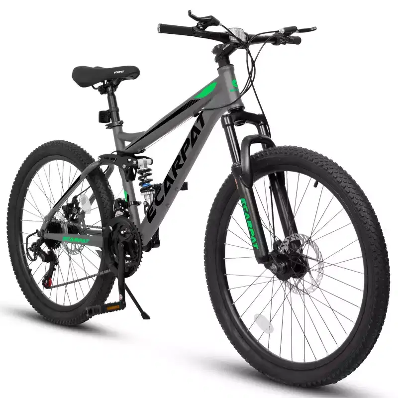 Okak 26IN Mountain Bike with Disc Brakes, 21-Speed Adult Bike with Durable Frame and Rear Dual Absorption, Bicycle for City Road Cycling