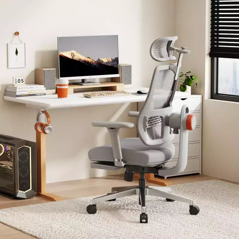 Home Office Chair with Footrest - 4D Armrest