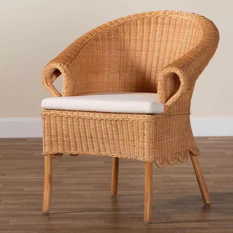 Tamara Natural Rattan Dining Chair - Honey