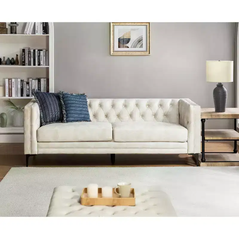 Wales 84 Contemporary Sofa with Tufted Back| ART OF LIVING DESIGNS