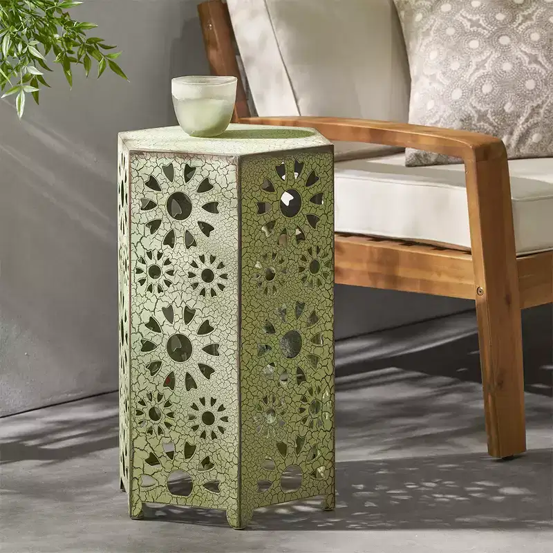 Accent End Table, Outdoor Side Table, For Backyard Deck Living Room,?