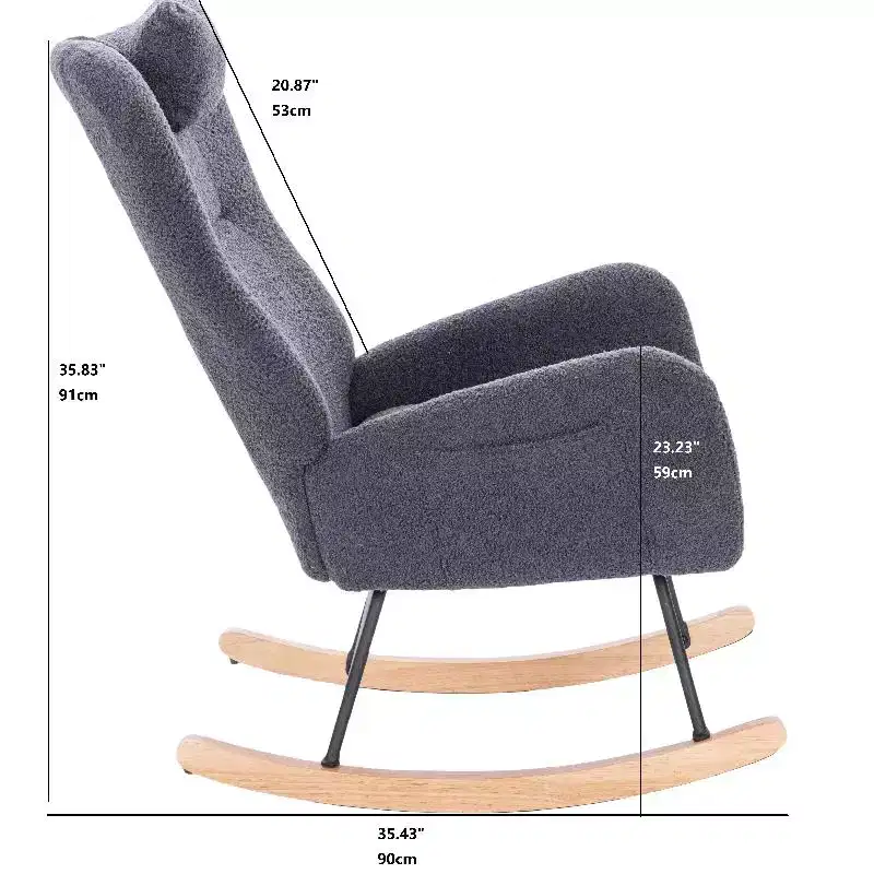 Package includes a Teddy [Regular Account] cushioned rocking chair for children's room, suitable for living room and bedroom