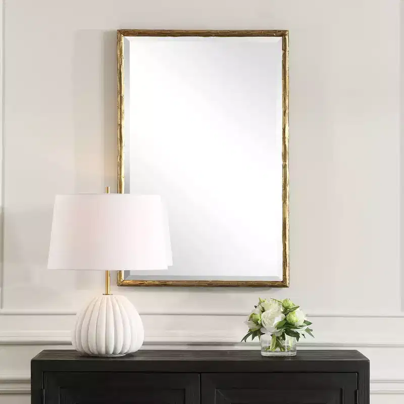 Uttermost Sutton 24 1/4 x 36 1/4 Gold Rectangle Wall Mirror