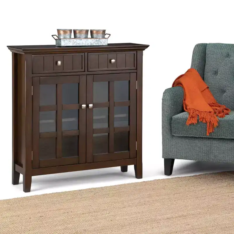 Solid Wood Entryway Storage Cabinet