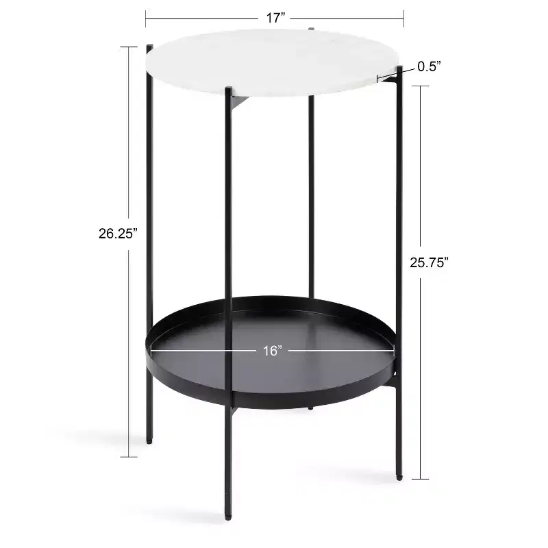 Kate and Laurel Lavish Side Table