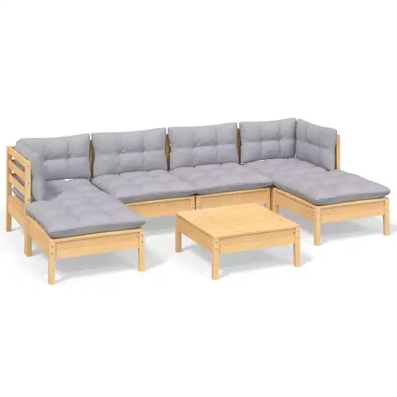 vidaXL Patio Lounge Set in Different Colors with Cushions