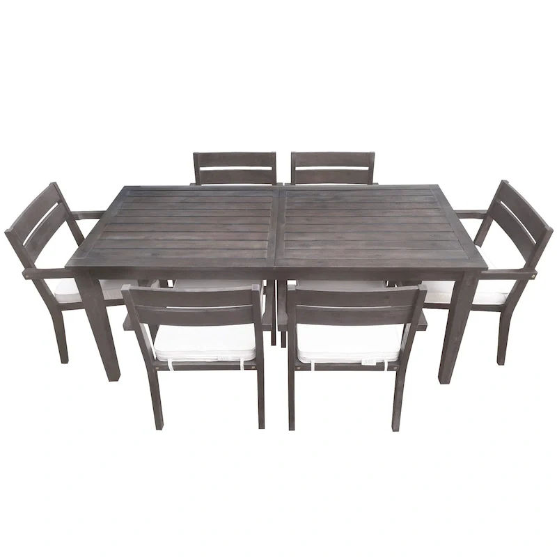 Acacia Wood Outdoor Dining Table And Chairs Suitable For Patio