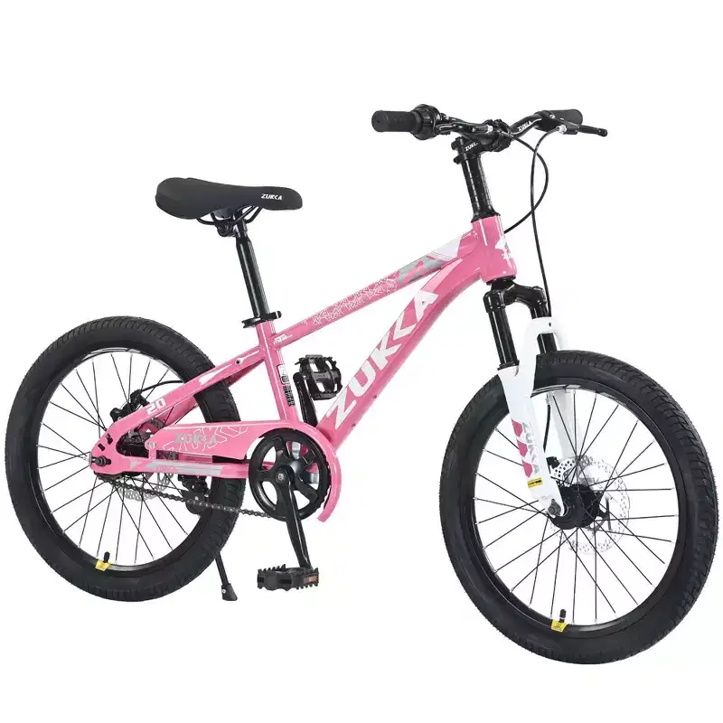 NAYSAYE Mountain Bike 20 Inch MTB with Adjustable Saddle and Double Disc Brakes for Outdoor Adventures, Pink, 54.33*22.44*32.48