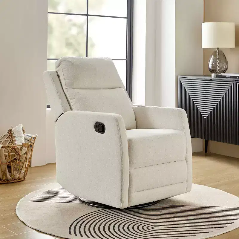 Elena Modern Swivel Polyester ReclinerArtful Living Design