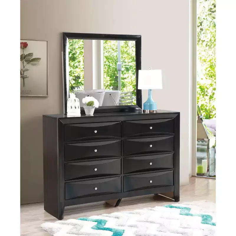 35 in. x 39 in. Modern Rectangle Framed Dresser Mirror