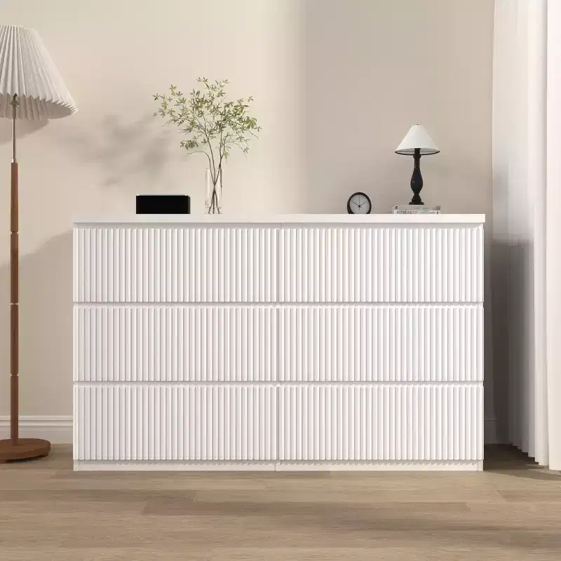 Morvak 47.2'' Modern Wooden Dresser with 6 Drawers