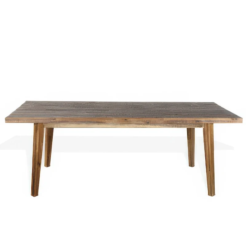Acacia Wood Rectangular Dining Table, Light Brown, 86 Inch