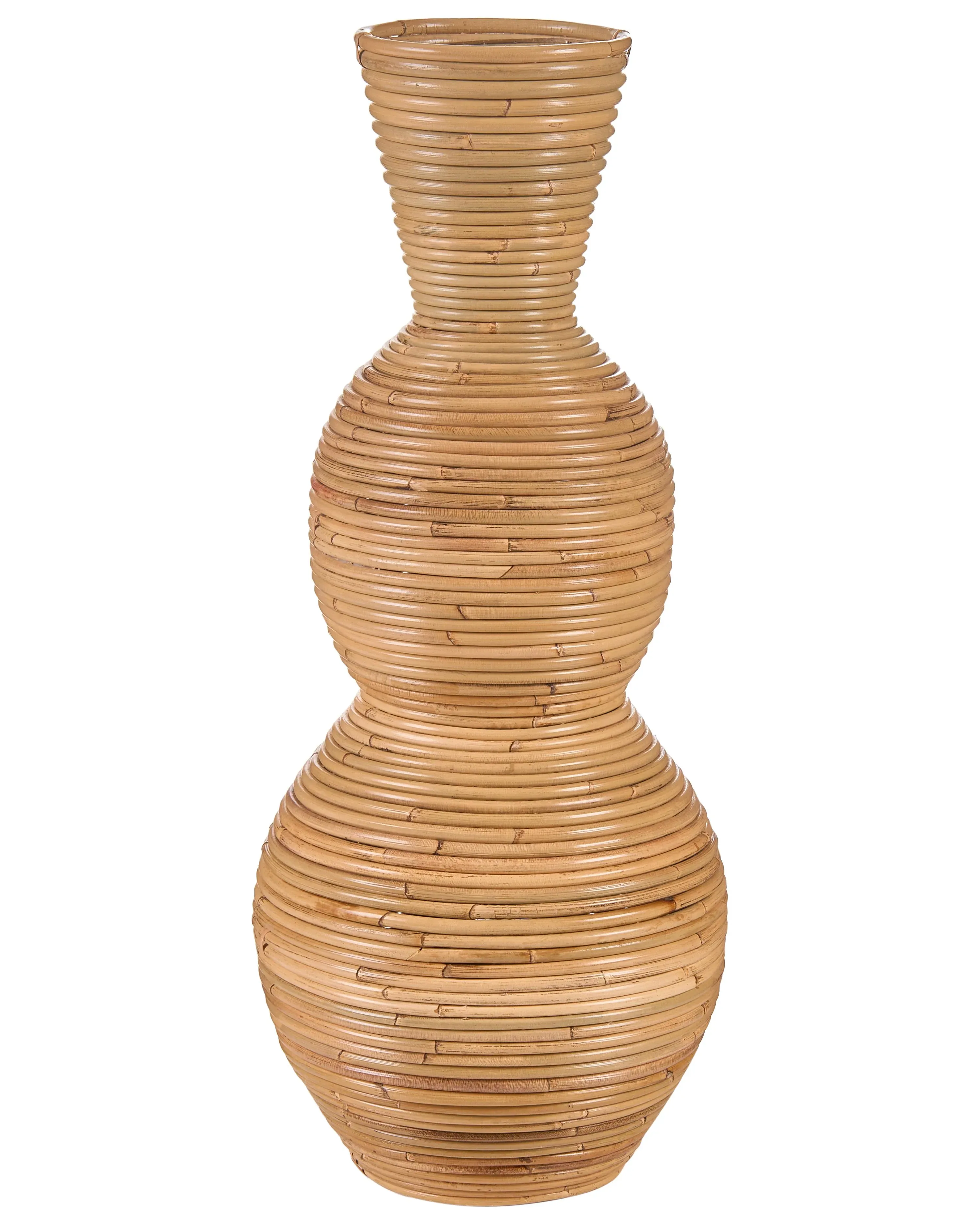 Vaso decorativo in Rattan 70 cm Naturale – Fatto a Mano, per Interno ed Esterno, Stile Boho