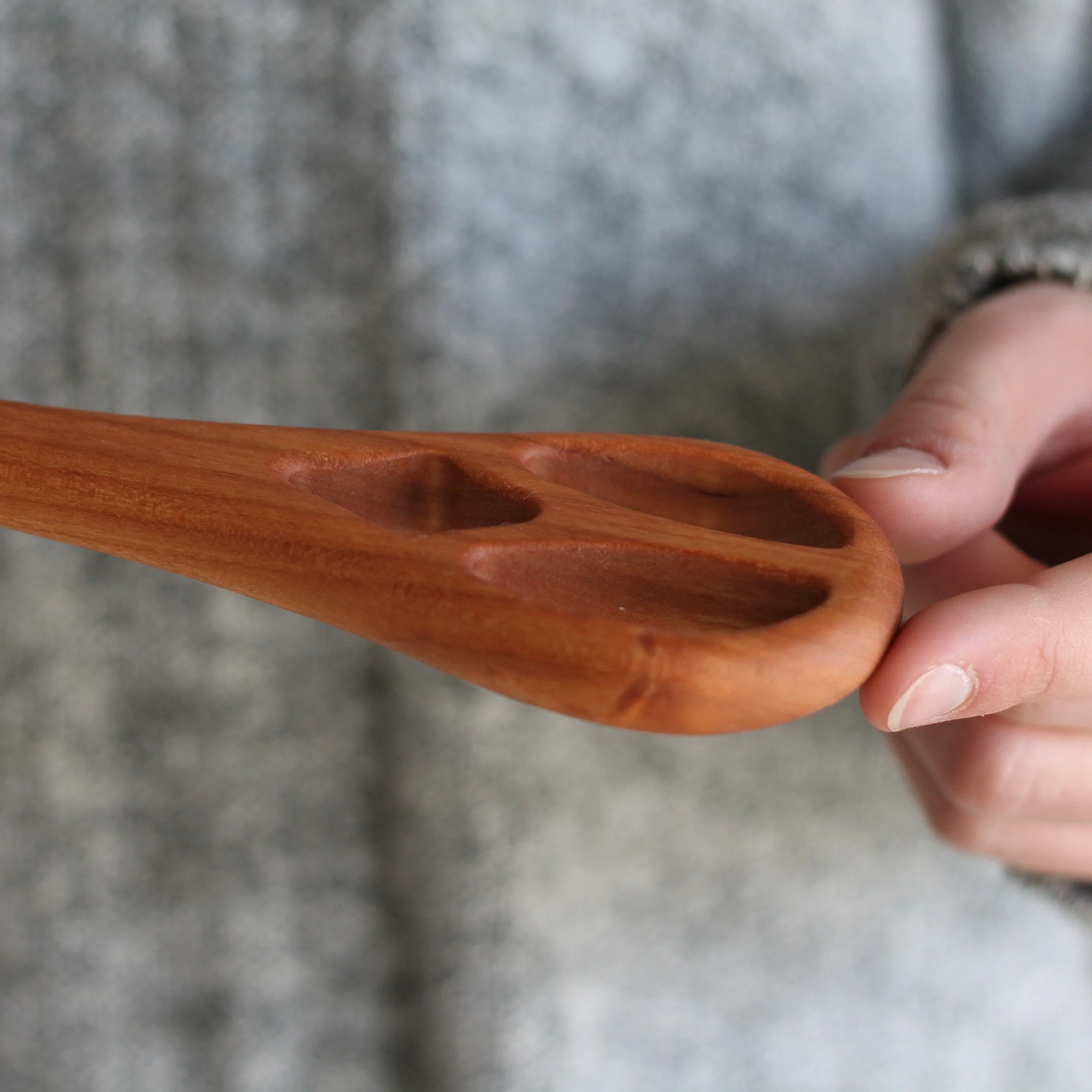 Handmade Wooden Cherry Dough Whisk