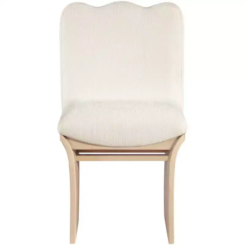 Shaw Cream Chenille Fabric Upholstered Dining Chair