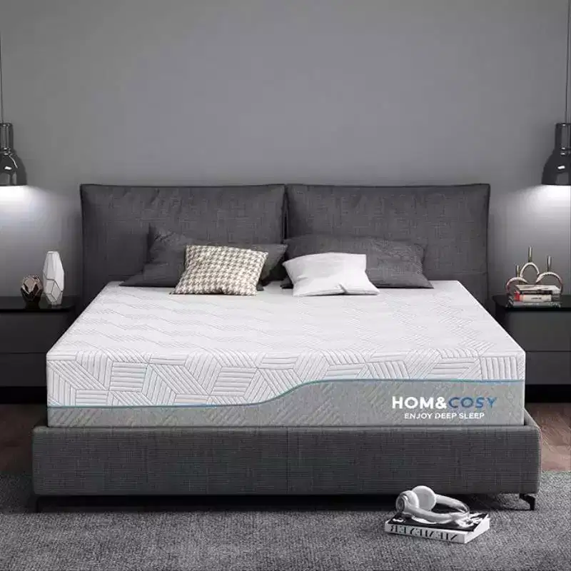 White Memory Foam Mattress, Ice Silk Cover, Queen/King, 12