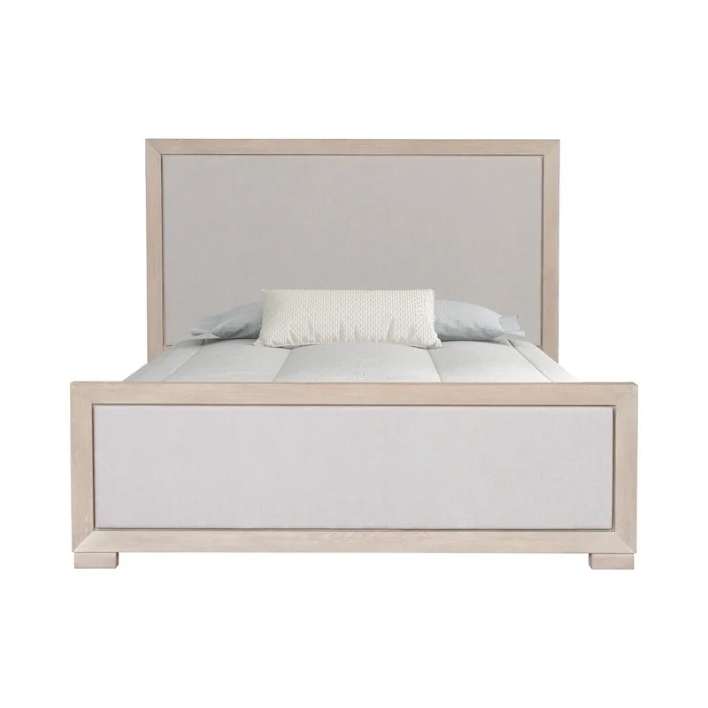Furniture of America Durem II Modern Classic Solid Wood Fabric Panel Bed