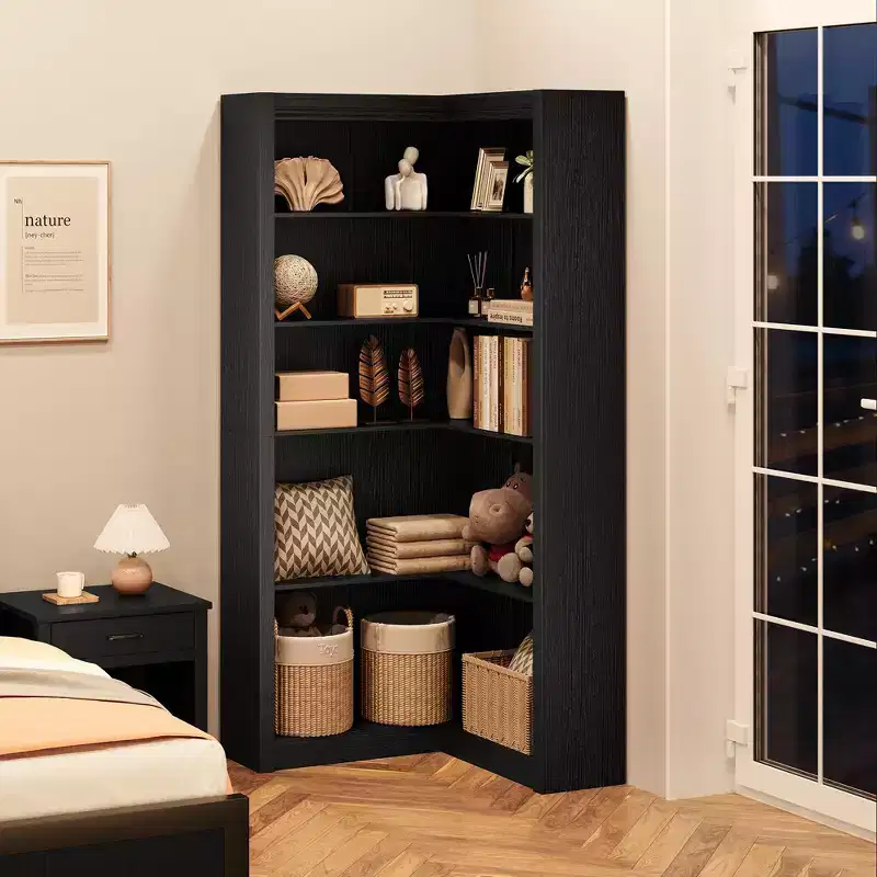 GustoWave 71 Inch Tall Bookshelf, 6 Tier Industrial Bookcase with Heavy Duty Metal Frame,Farmhouse Storage Shelves