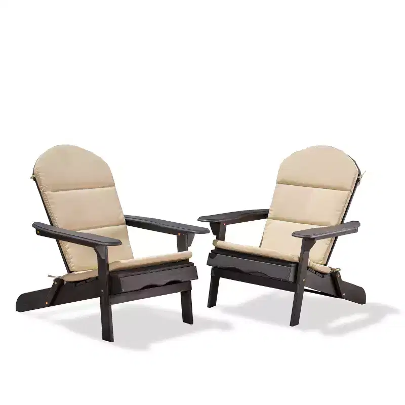 Christopher Knight Home Malibu Outdoor Acacia Wood Adirondack Chairs with Cushions (Set of 2)