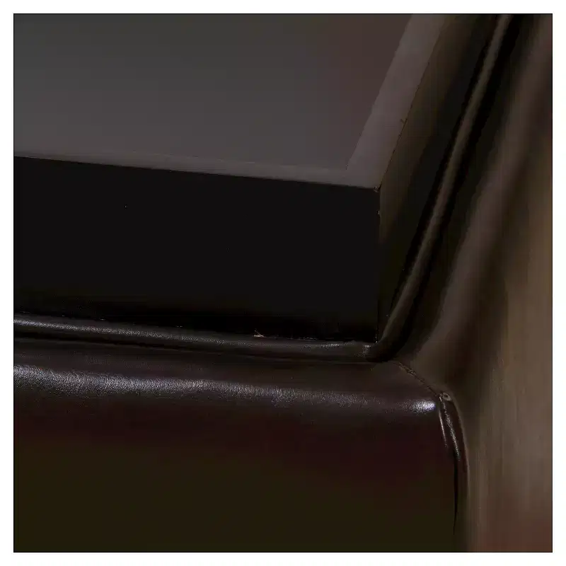 Wellington Leather Tray Top Storage Ottoman Brown - Christopher Knight Home: Footstool, Hardwood Frame