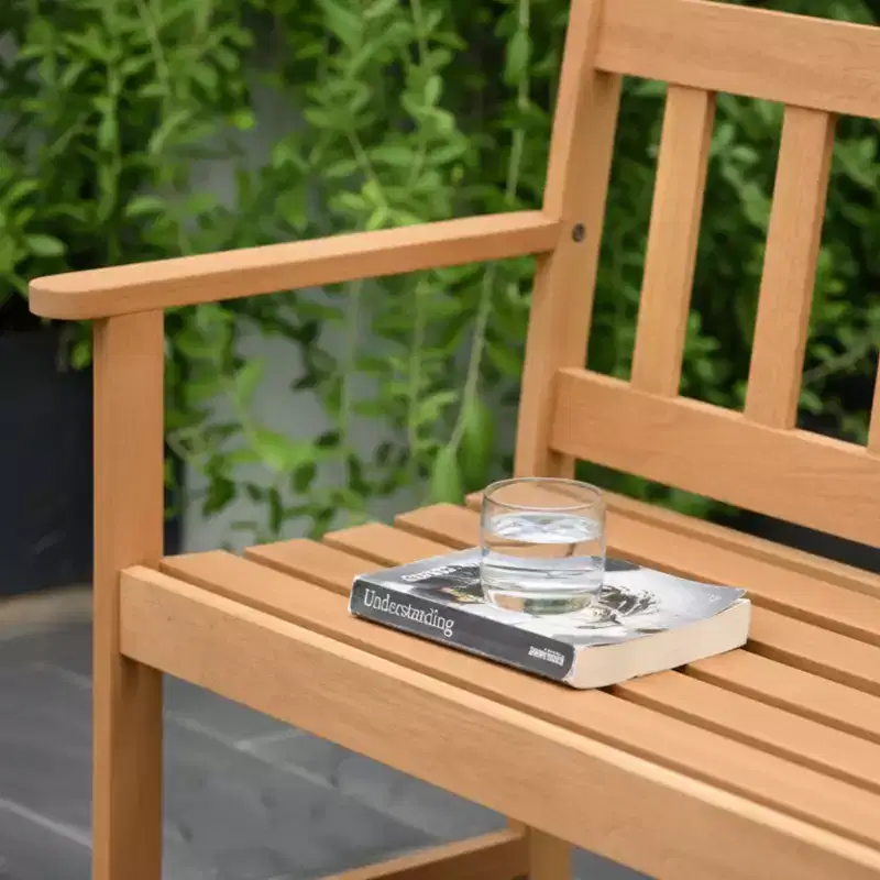Amazonia Teak Finish Wood 100% FSC Patio Bench