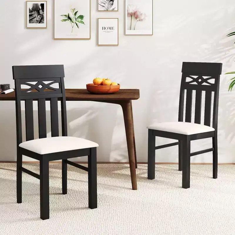 Dining Chairs Set of 2/4, High Back Dining Room Chairs with Padded Seat for Kitchen