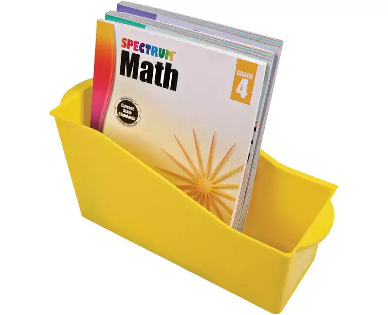 Antimicrobial Kids Book Bin Yellow - 1 each