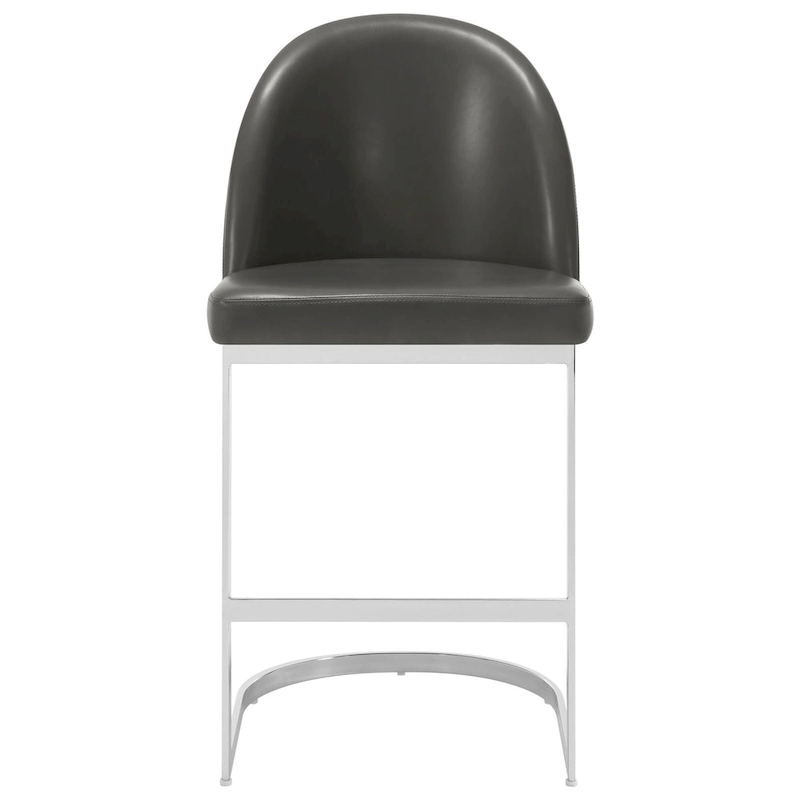 26 Faux Leather Upholstered Counter Height Bar Stools with Metal Legs - 38.8H x 17.9W x 20.9D