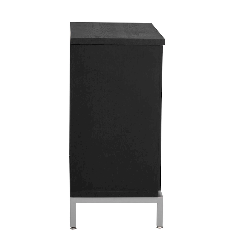 Accent Cabinet with Solid Wood Veneer and Metal Leg Frame - 34L x 15.5W x 31.9H