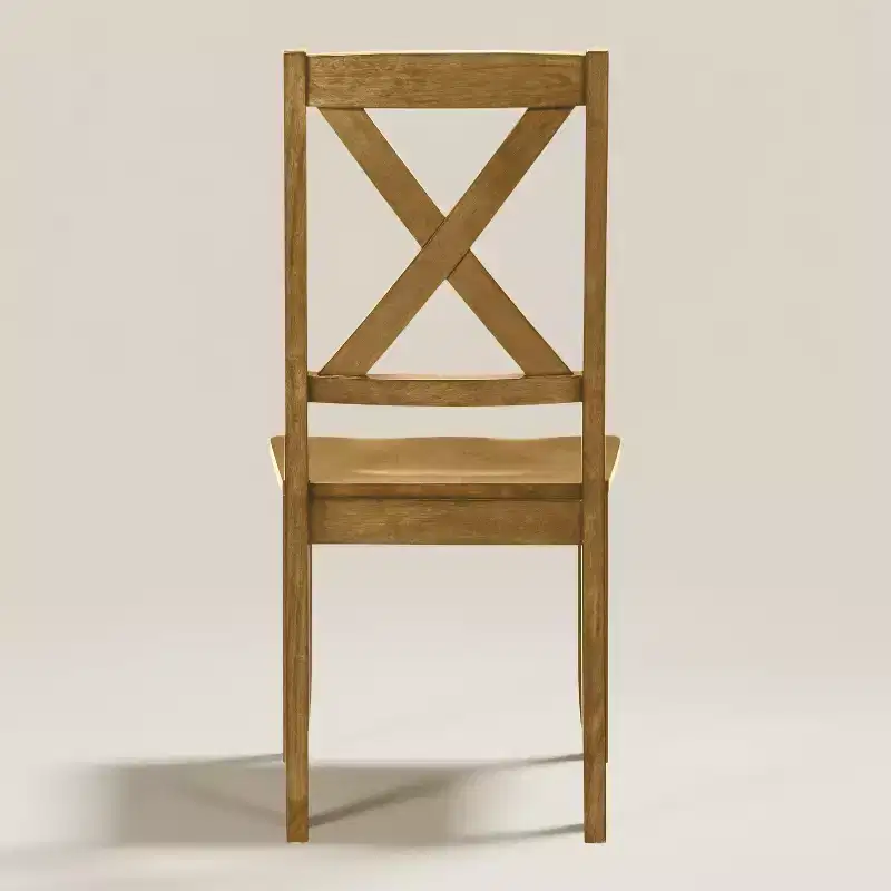 Solid Wood Cross-Back Dining Chair of 18.5 W x 21.4 D x 38.4 H