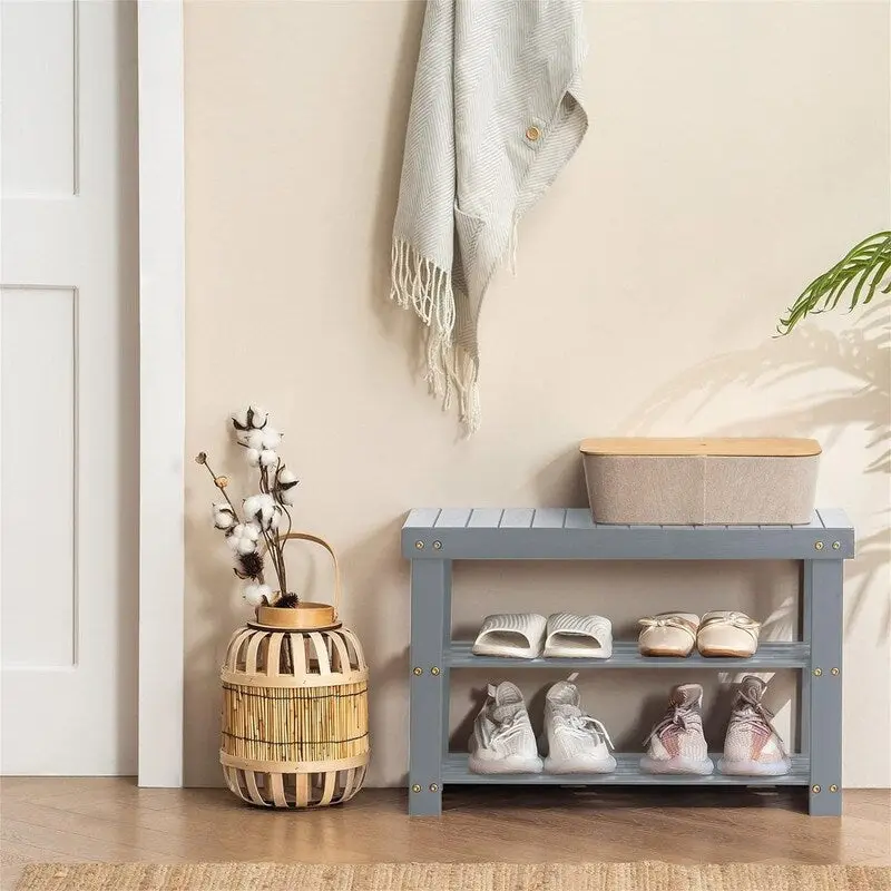 3-Tier Shoe Rack Bench - 11D x 27.6W x 17.7H