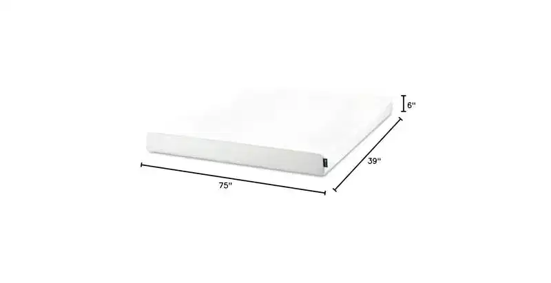 Zinus 6 Inch Twin Green Tea Memory Foam Mattress, Fiberglass Free, Medium Firm Feel, Zoned Pressure Relief, Certified Safe Foams & Fabric