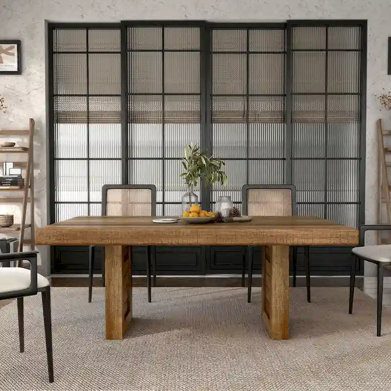 Rustic Solid Mango Wood 68-inch Dining Table
