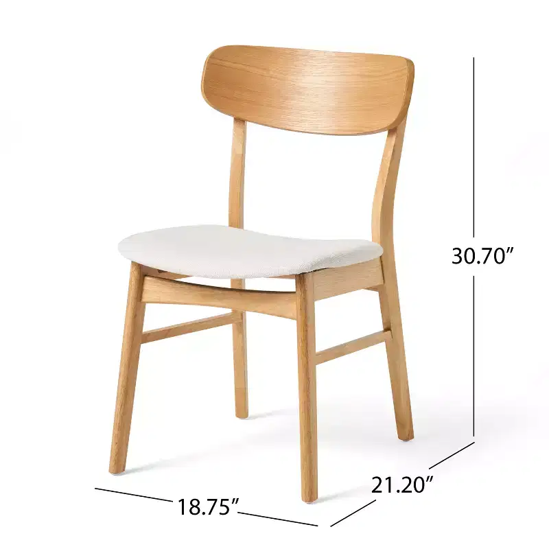 Christopher Knight Home Fausett Mid Century Modern Fabric Upholstered Wood 5 Piece Dining Set