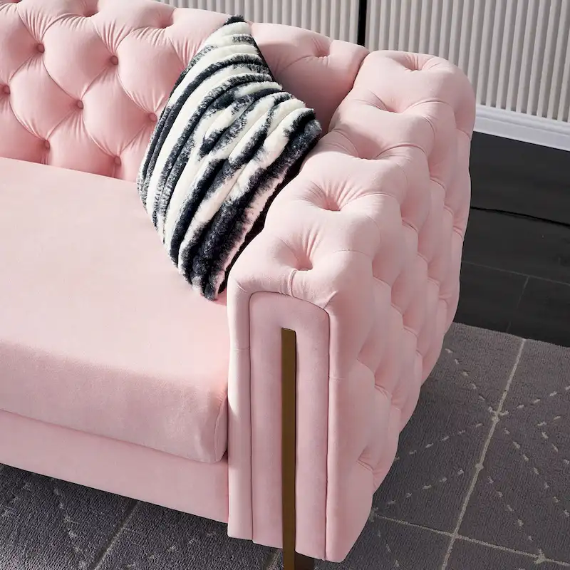 Modern Tufted Velvet Living Room Sofa