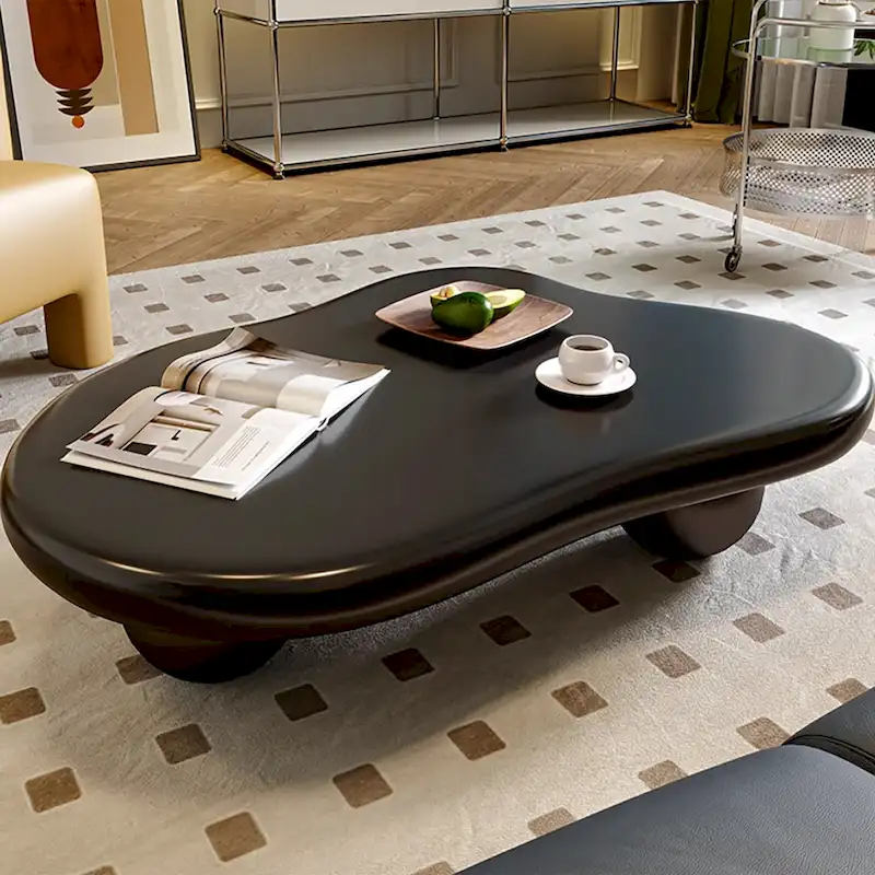 48 Modern Coffee Table, Cloud Shaped, Wood