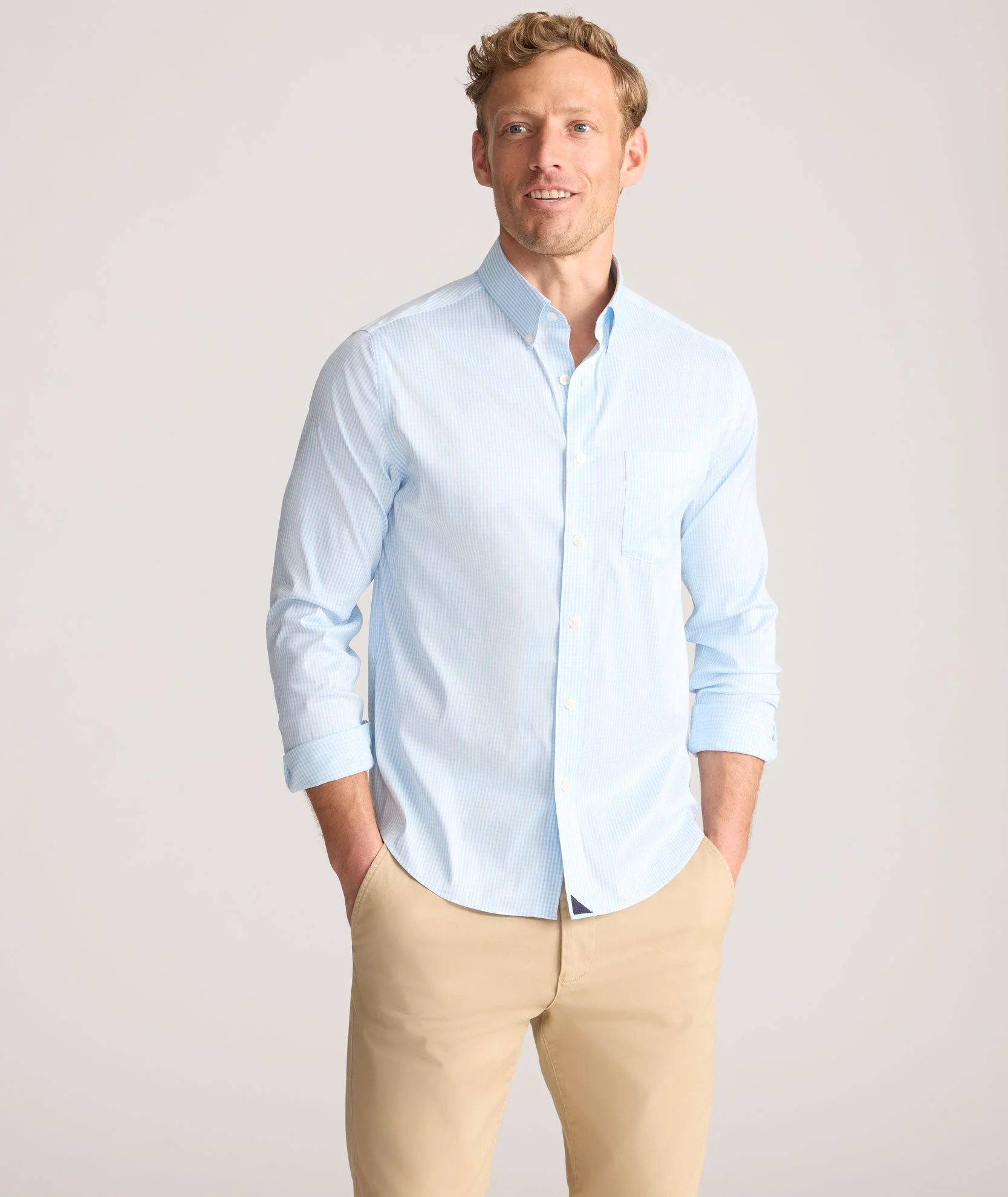 Cotton-Nylon Cooling Shirt (Light Blue)