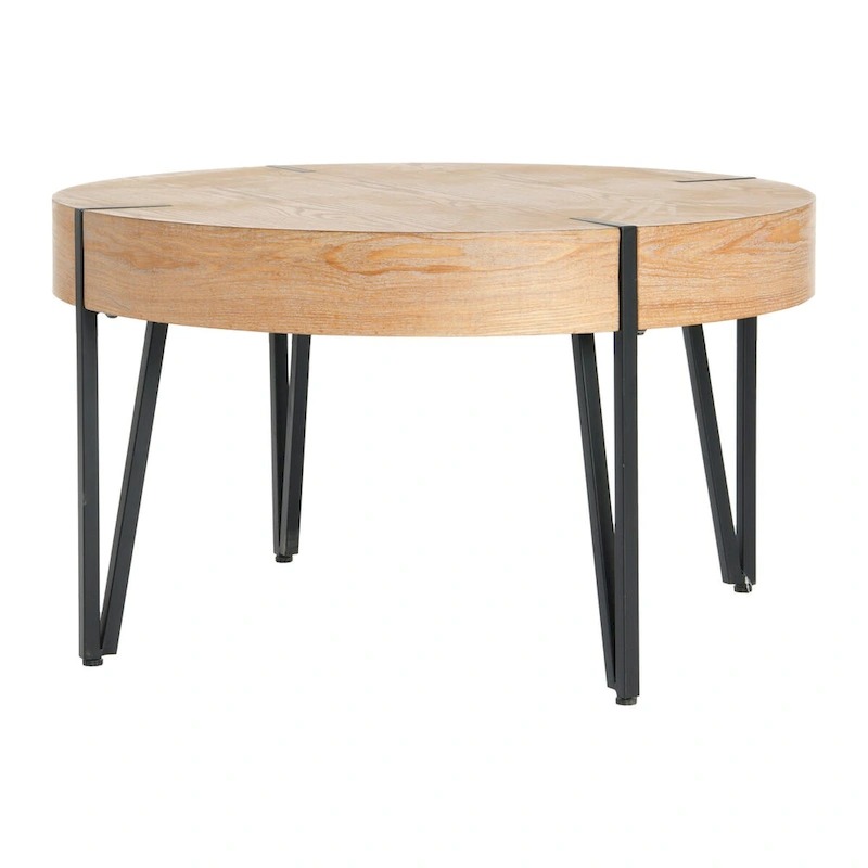 Round Reclaimed Wood Coffee Table - 31.5x31.5x18