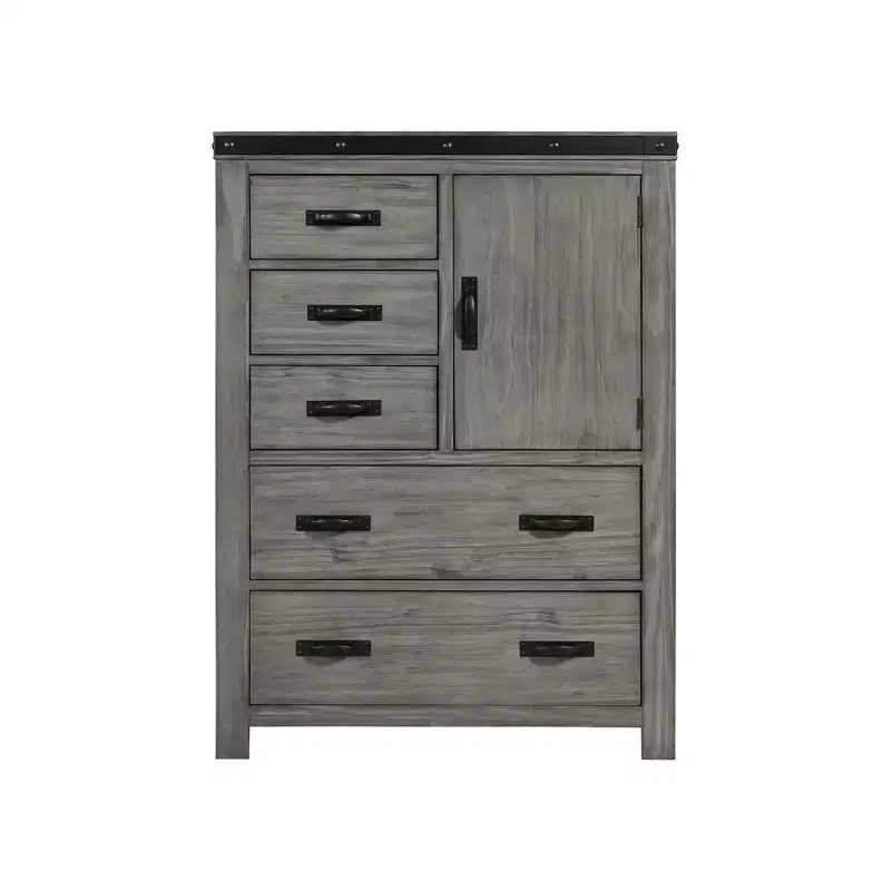 Montauk 5 Drawer Gentleman's Chest Gray - Picket House Furnishings