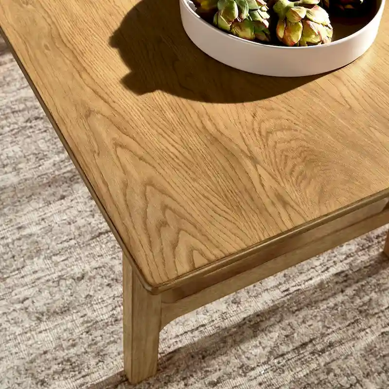 Light Oak Finish Rectangular Dining Table, Seats 4–6