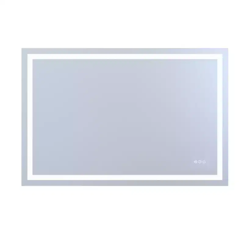 48x32 Wall Bathroom Mirror Shatter-Proof, Anti-Fog ETL Smart LED Vanity Mirror with Light
