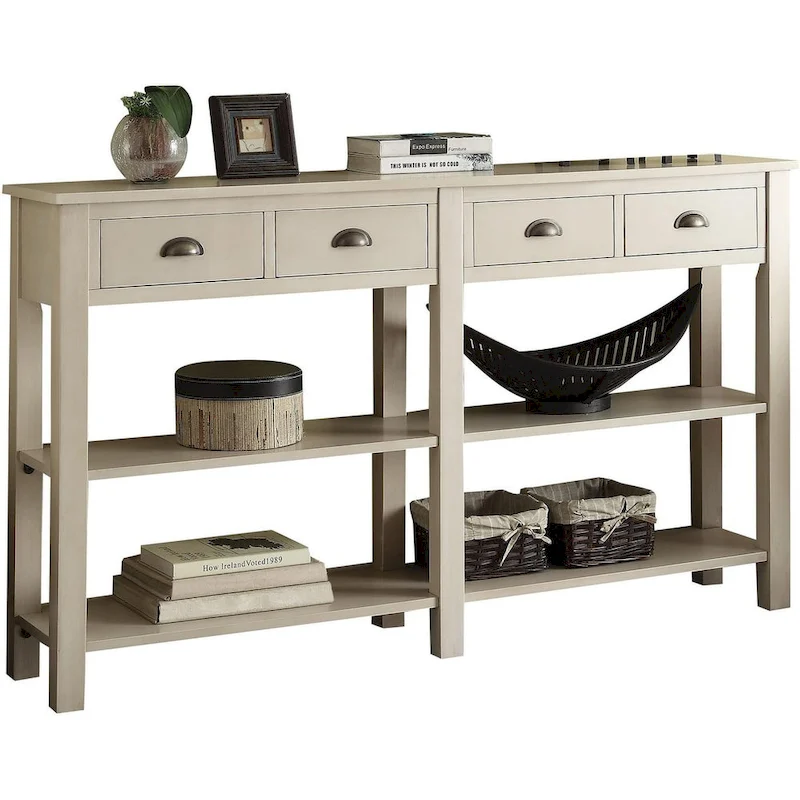 72 Console Table with 4 Drawers